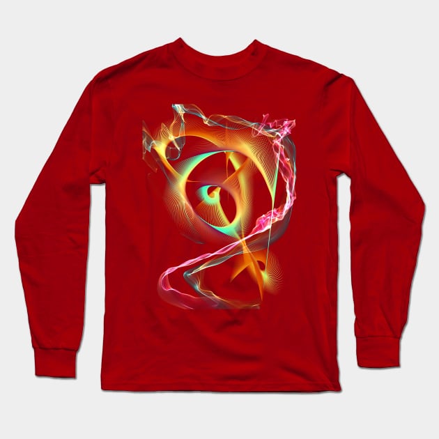 Colorfully Cool Long Sleeve T-Shirt by UBiv Art Gallery